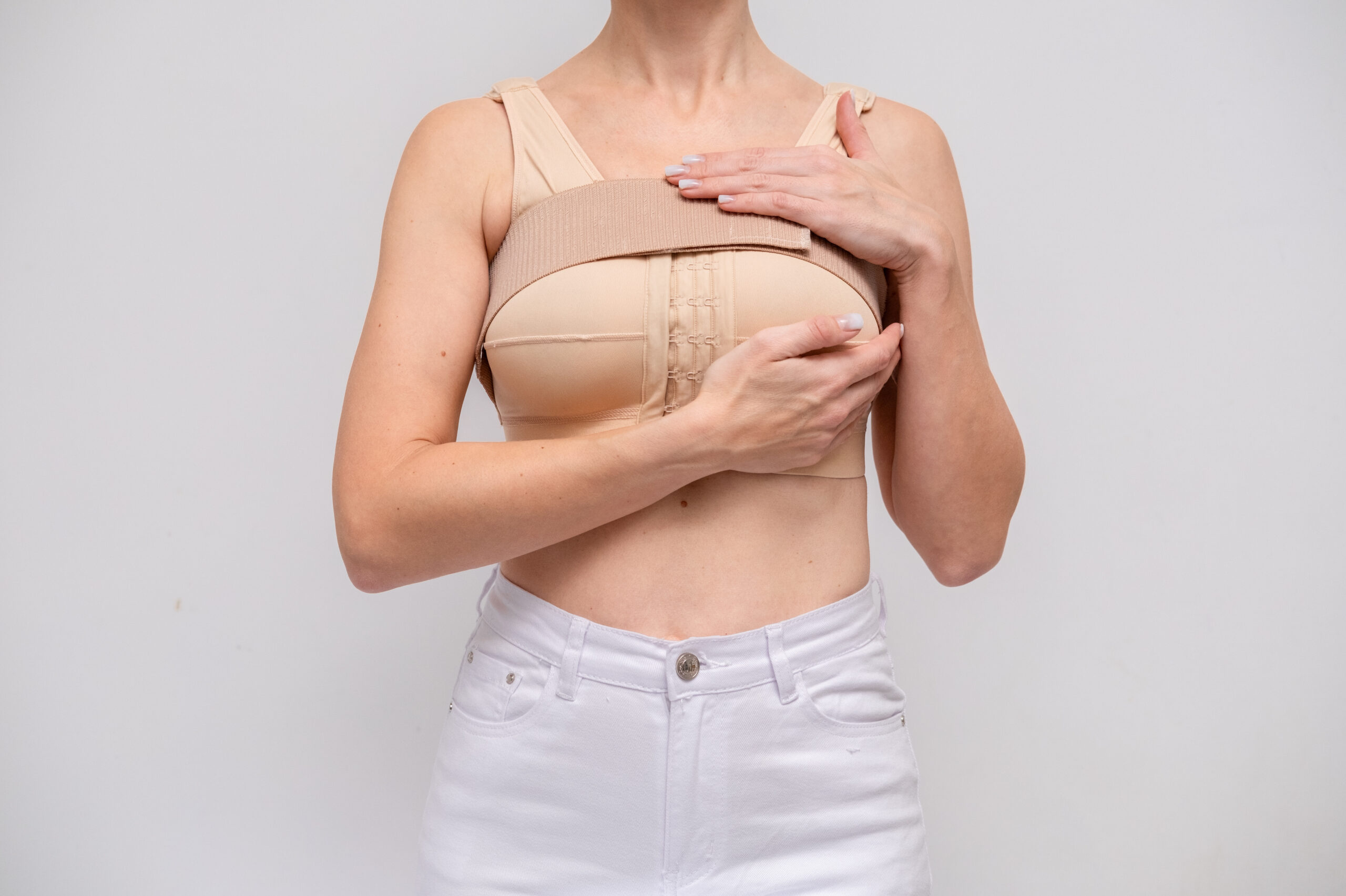 Woman in bra
